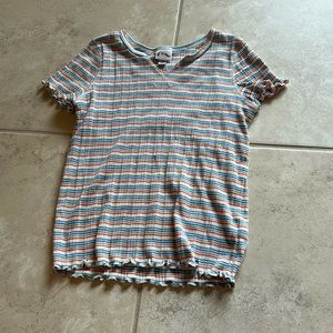 Art class large kids striped shirt